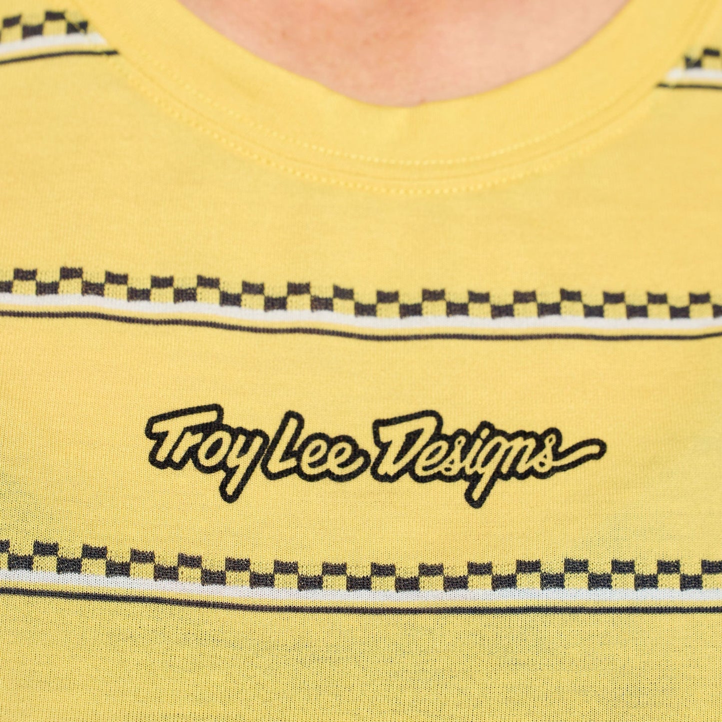 TROY LEE DESIGNS LILIUM RIDE CHECKED OUT Maglia a maniche corte da donna giallo
