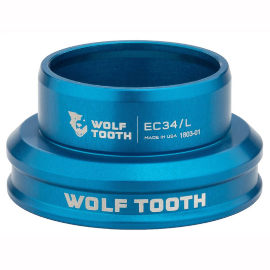 Coppa bassa per serie sterzo esterna WOLF TOOTH PREMIUM 1"1/8 EC34 blu