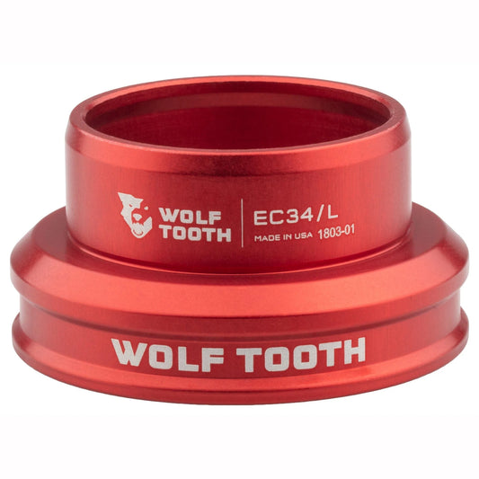 Coppa bassa per serie sterzo esterna WOLF TOOTH PREMIUM 1"1/8 EC34 Rossa