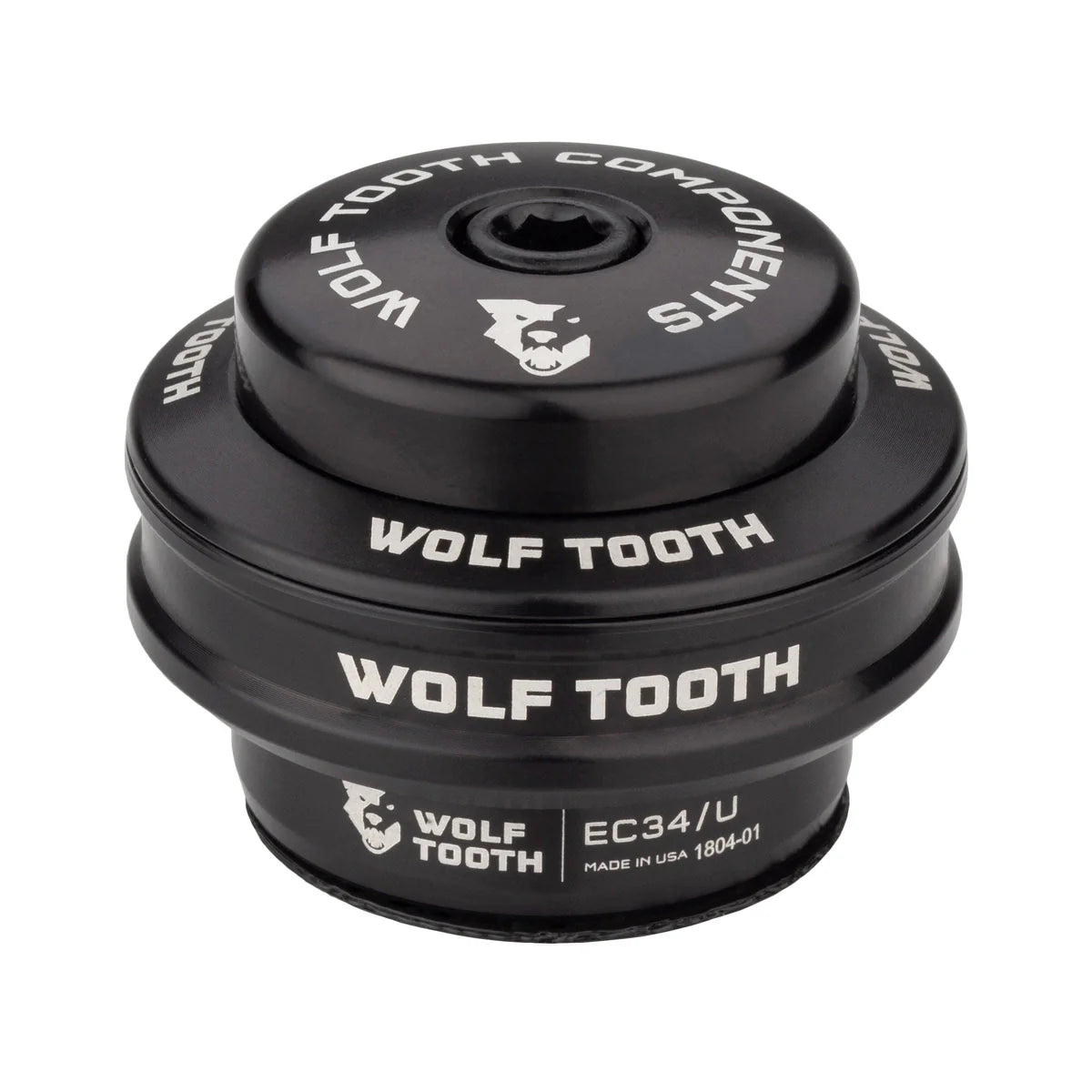 Coppa Alta per Serie Sterzo Esterna WOLF TOOTH PREMIUM 1"1/8 EC34 Stack 16 mm Nero