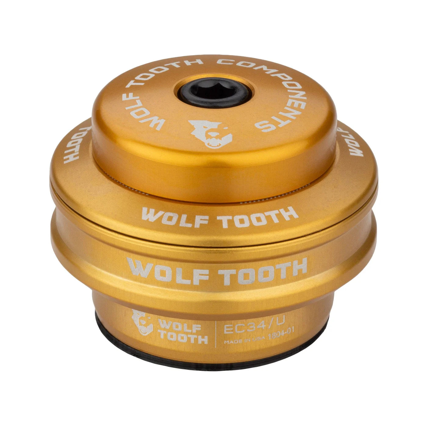 Coppa alta per serie sterzo esterna WOLF TOOTH PERFORMANCE 1"1/8 EC34 Stack 16 mm Oro