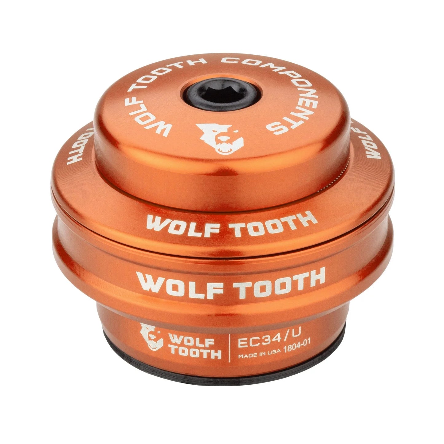 Coppa alta per serie sterzo esterna WOLF TOOTH PREMIUM 1"1/8 EC34 Stack 16 mm arancione