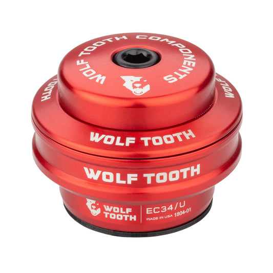 Coppa alta per serie sterzo esterna WOLF TOOTH PERFORMANCE 1"1/8 EC34 Stack 16 mm Rossa