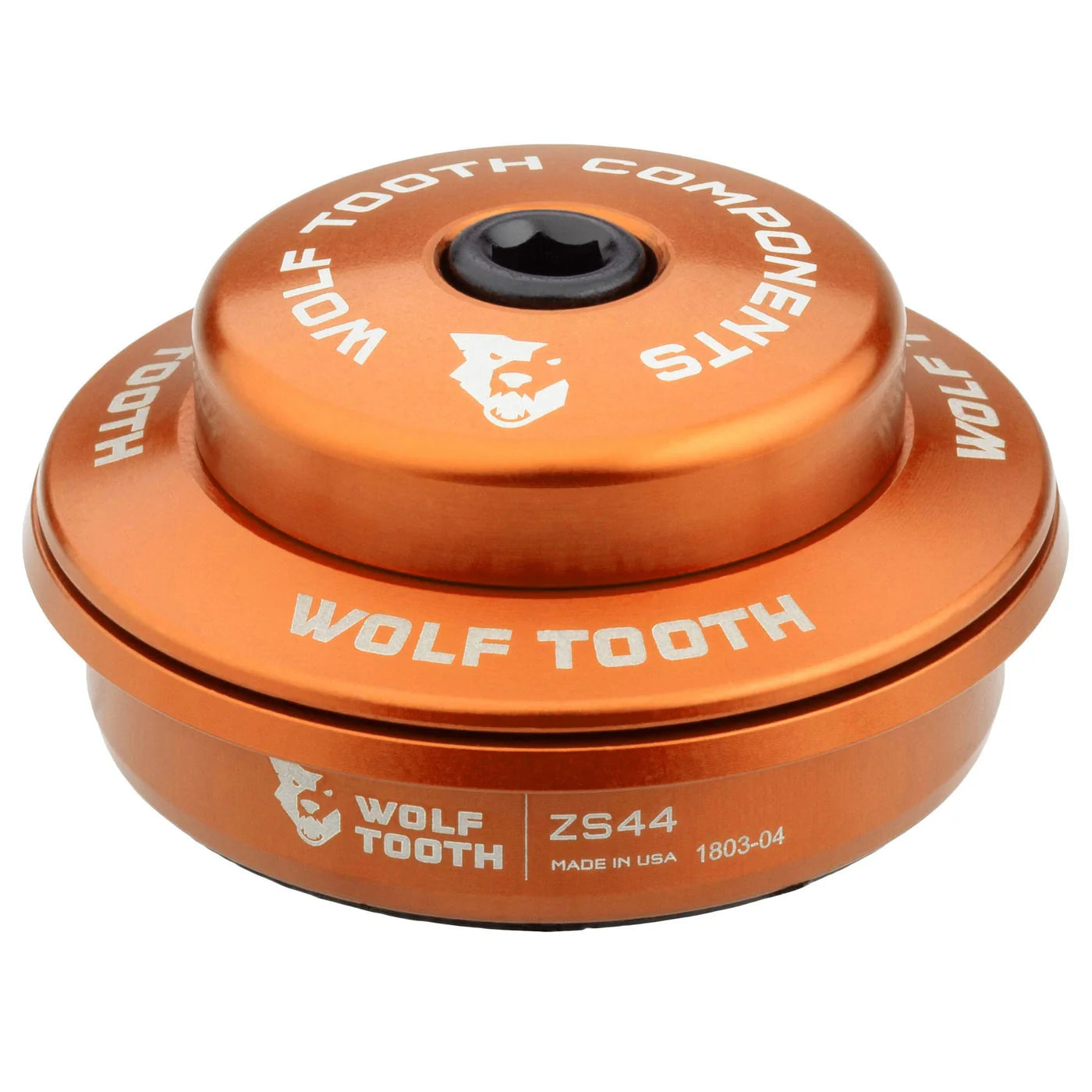 Coppa alta per serie sterzo semi-integrata WOLF TOOTH PREMIUM 1"1/8 ZS44 Stack 6 mm arancione