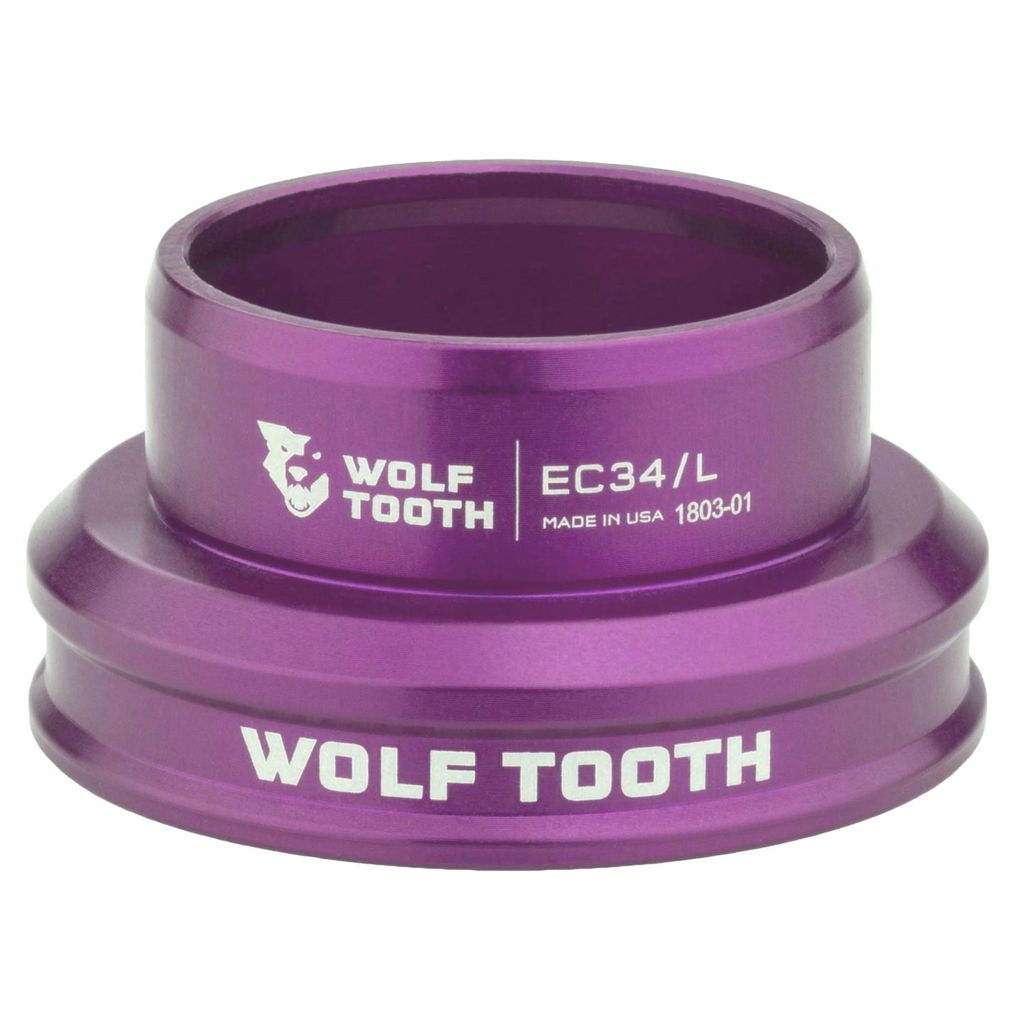 Coppa bassa per serie sterzo esterna WOLF TOOTH PREMIUM 1"1/8 EC34 Viola