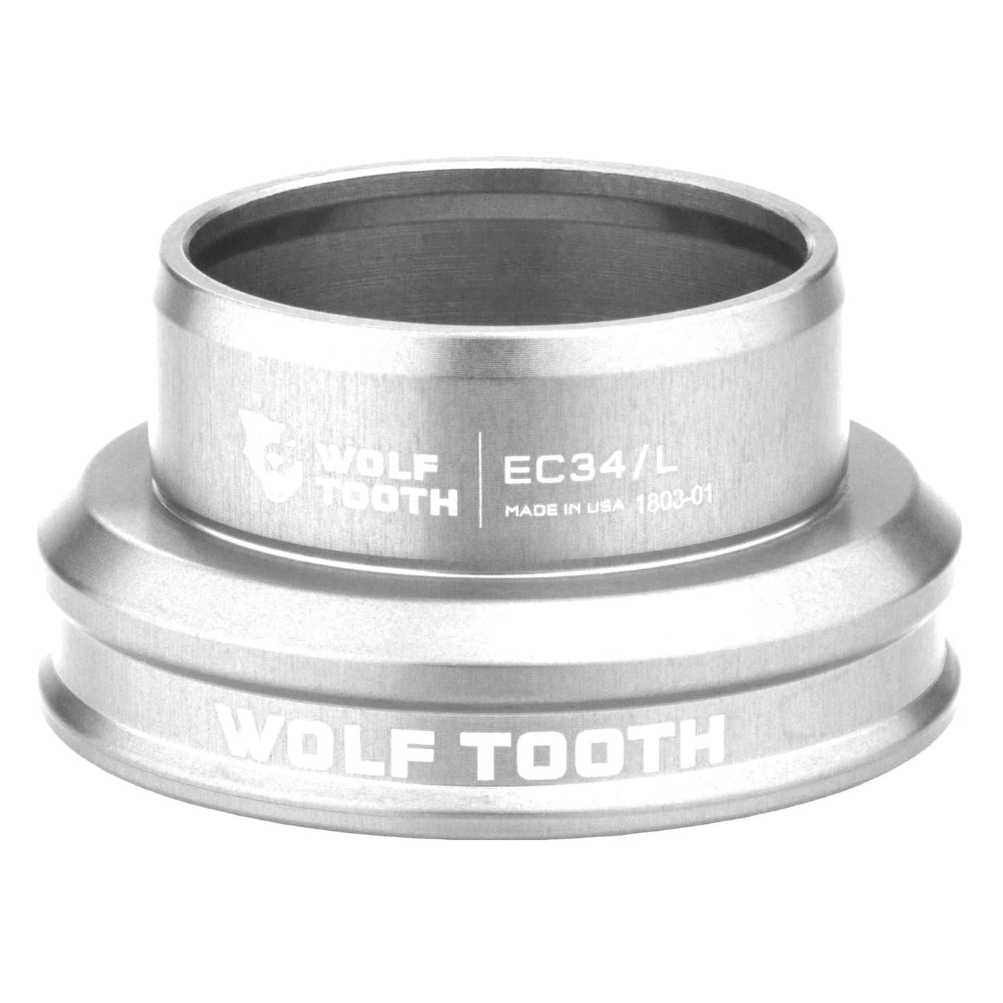 Coppa bassa per serie sterzo esterna WOLF TOOTH PERFORMANCE 1"1/8 EC34 argento
