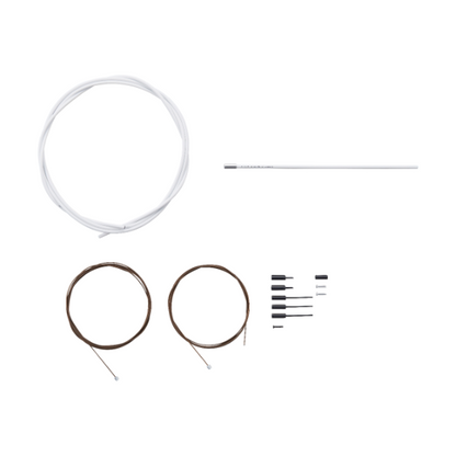 Kit Cavi e Guaine per Deragliatore SHIMANO DURA-ACE 9100 Polimero Bianco