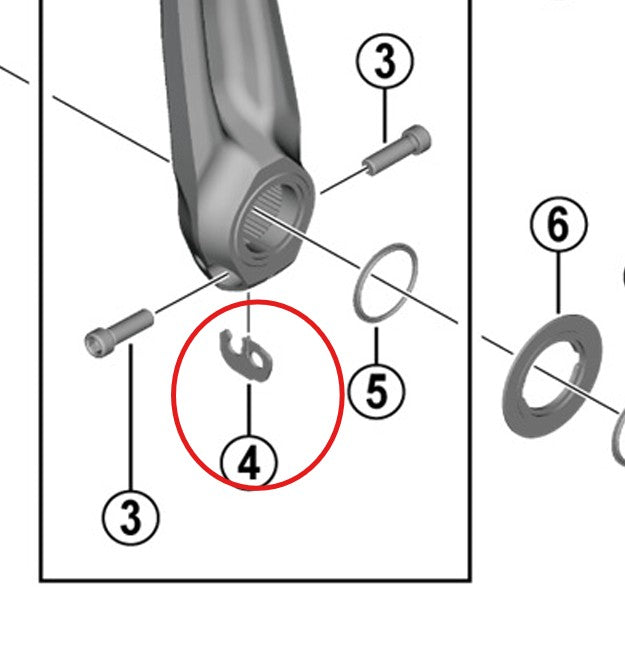 Piastra di sicurezza per manovella sinistra SHIMANO FC-M8100/7100/6100