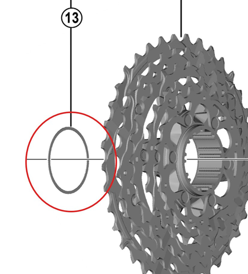 12V SHIMANO Distanziali per cassette Dura Ace/Ultegra/105 0,5 mm