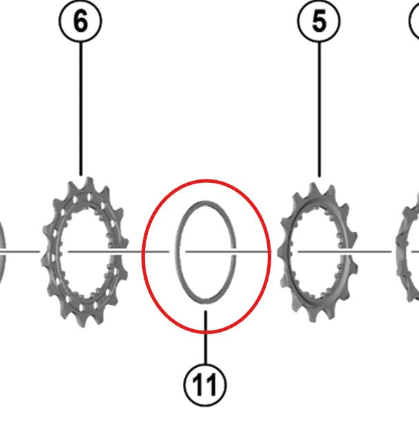 12V SHIMANO Distanziali per cassette Dura Ace/Ultegra/105 1mm