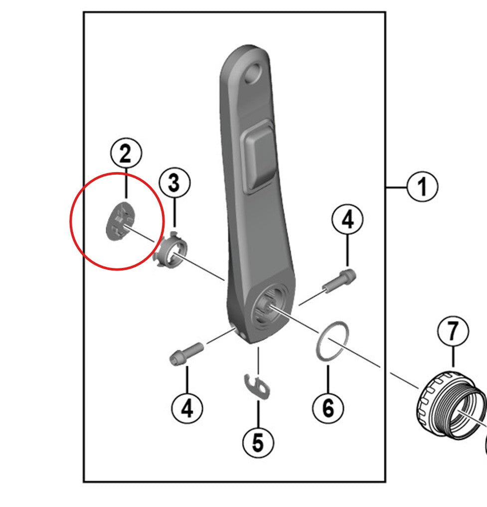 SHIMANO Coperchio della pedivella per guarnitura FC-R8100-P