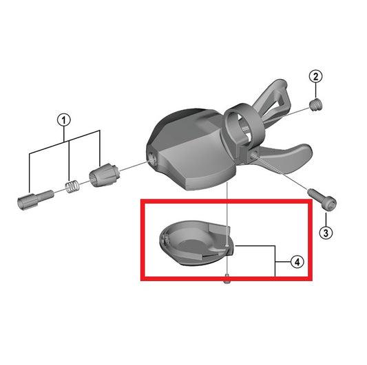 SHIMANO U4000 Coperchio leva destra