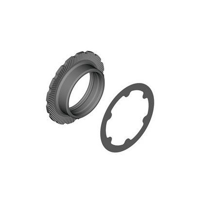 Dado e Rondella di Fissaggio Corona Pedaliere 12V SHIMANO XTR FC-M9100 Grigio