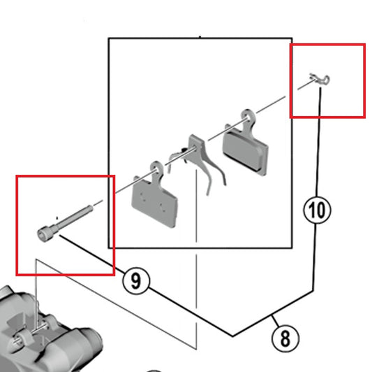 Perno e anello di fissaggio SHIMANO BR-RX820/RX410/R8170/M7100/M7110/R7170