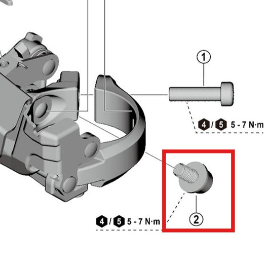 SHIMANO FD-U8010/U6010 vite di fissaggio del cavo (M5x9,2)