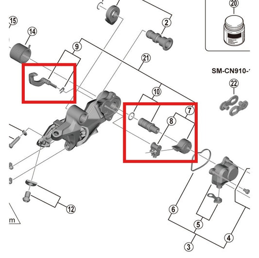 Kit stabilizzatore a gabbia SHIMANO RD-M8120/7120-SGS