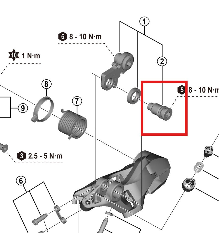 SHIMANO RD-R7000 Vite di montaggio del forcellino posteriore