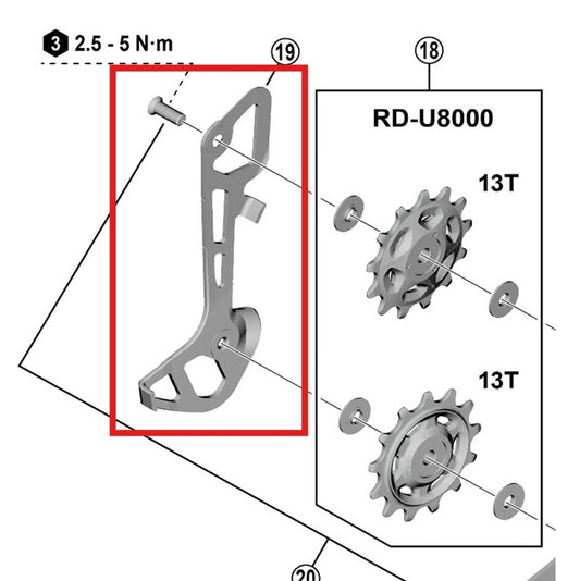 Clevis interna SHIMANO U8000 GS