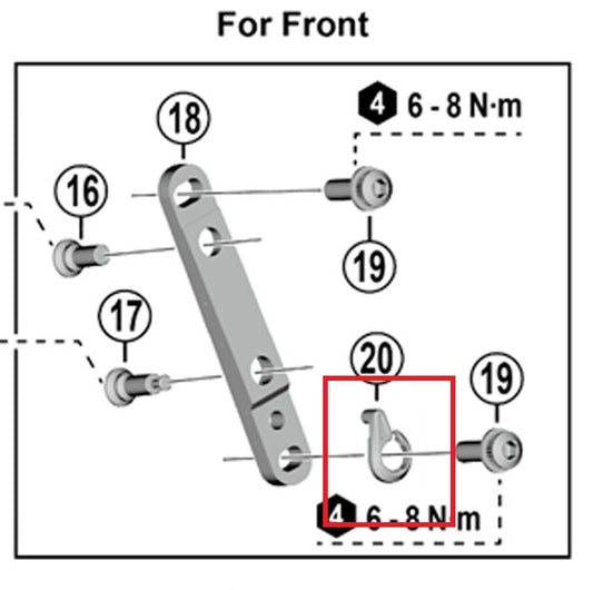Rondella orientata SHIMANO per adattatore Flat Mount