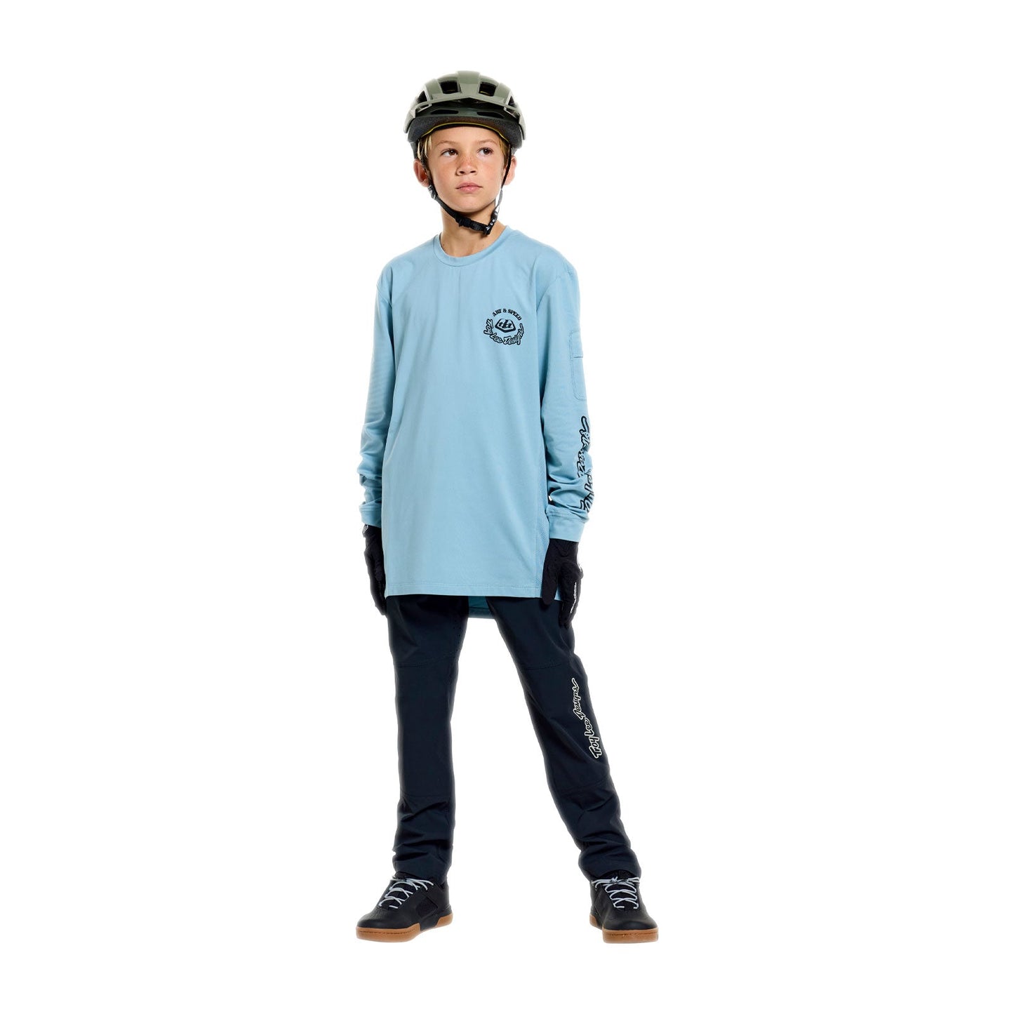 TROY LEE DESIGNS RUCKUS RIDE CARBS Maglia a maniche lunghe Junior Blu