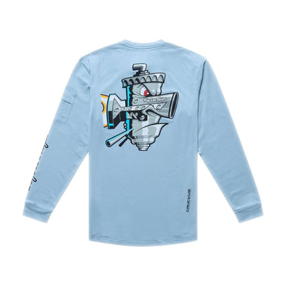 Maillot TROY LEE DESIGNS RUCKUS RIDE CARBS Junior Maniche Lunghe Blu