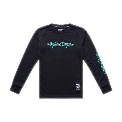 Maglia TROY LEE DESIGNS SKYLINE RIDE SIGNATURE Junior Maniche Lunghe Nero/Verde