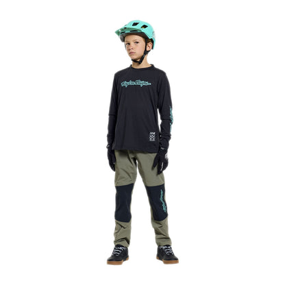 Maglia TROY LEE DESIGNS SKYLINE RIDE SIGNATURE Junior Maniche Lunghe Nero/Verde