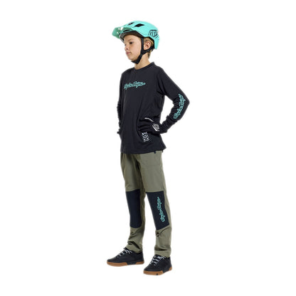 Maglia TROY LEE DESIGNS SKYLINE RIDE SIGNATURE Junior Maniche Lunghe Nero/Verde