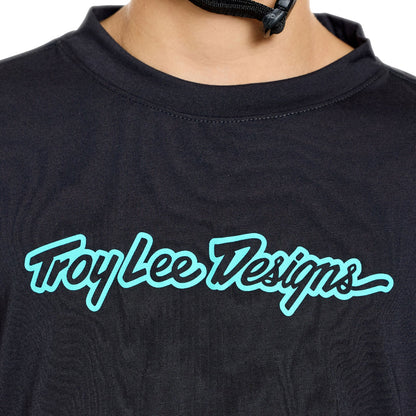 Maglia TROY LEE DESIGNS SKYLINE RIDE SIGNATURE Junior Maniche Lunghe Nero/Verde