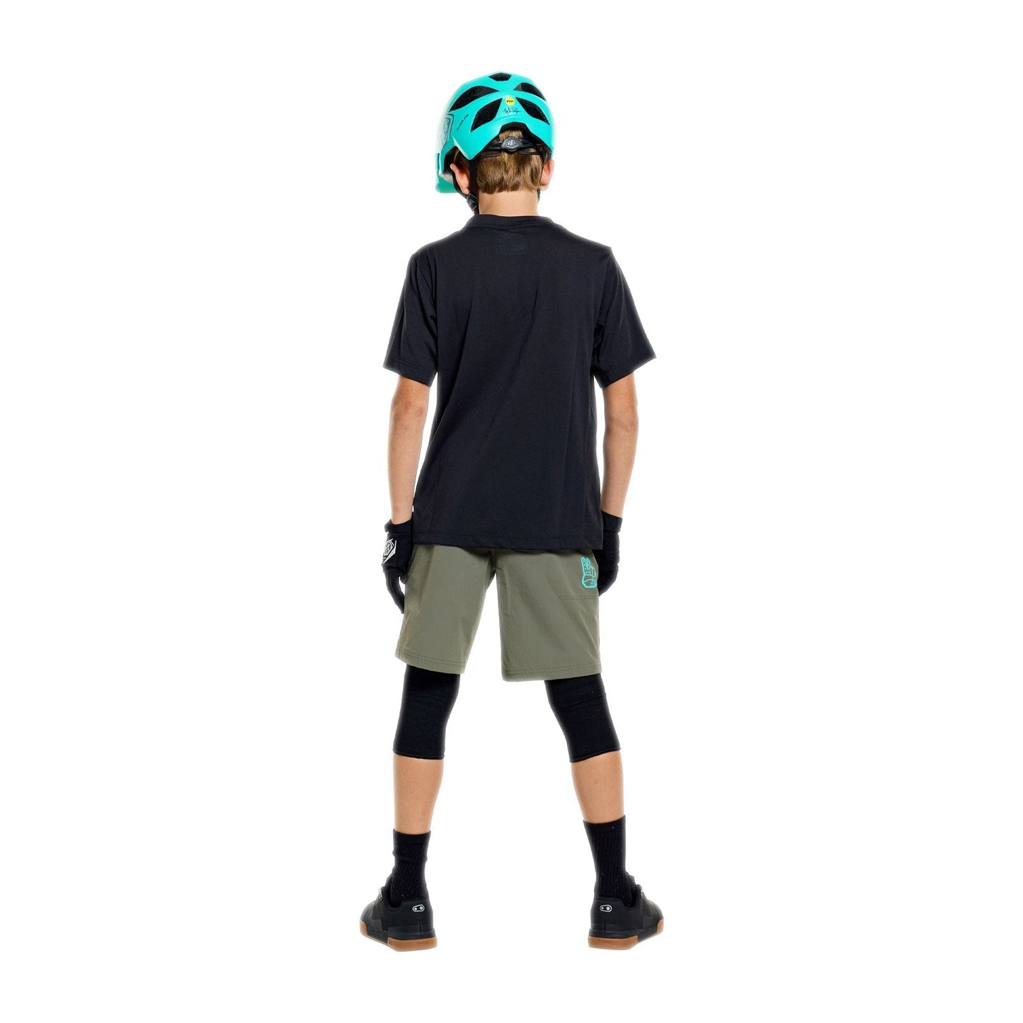 TROY LEE DESIGNS SKYLINE RIDE SIGNATURE Maglia a maniche corte Junior Nero/Turchese