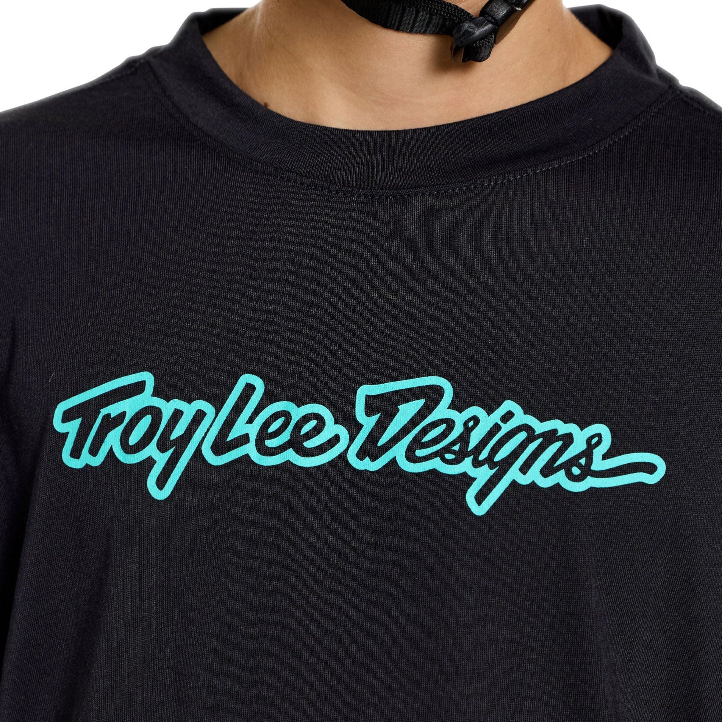 TROY LEE DESIGNS SKYLINE RIDE SIGNATURE Maglia a maniche corte Junior Nero/Turchese