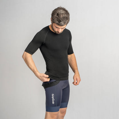 Maglia intima a maniche corte GRIPGRAB PACR SPRING AUTUMN SEAMLESS nera