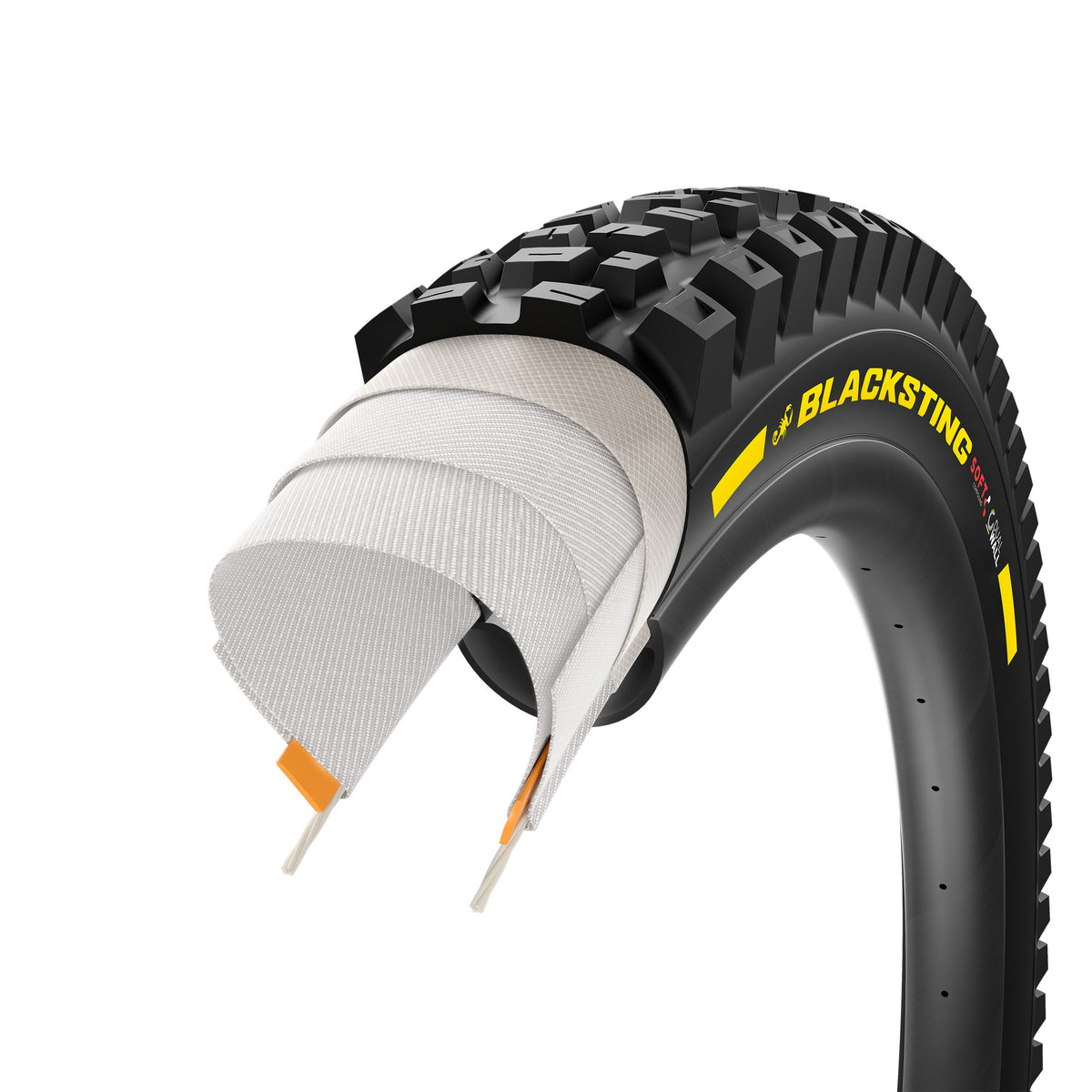 Pneumatico PIRELLI SCORPION BLACK STING 29x2.40 Soft DualWall Tubeless Ready con cerchietto pieghevole Nero/Giallo Team Edition