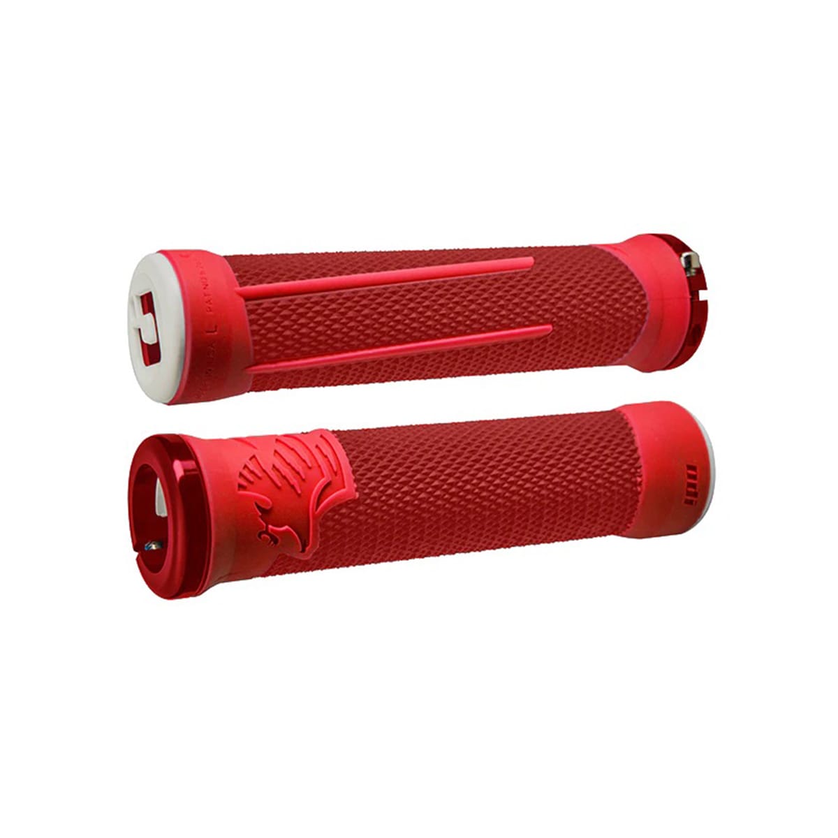 Manopole ODI AARON GWIN Lock-On 135 mm Rosse