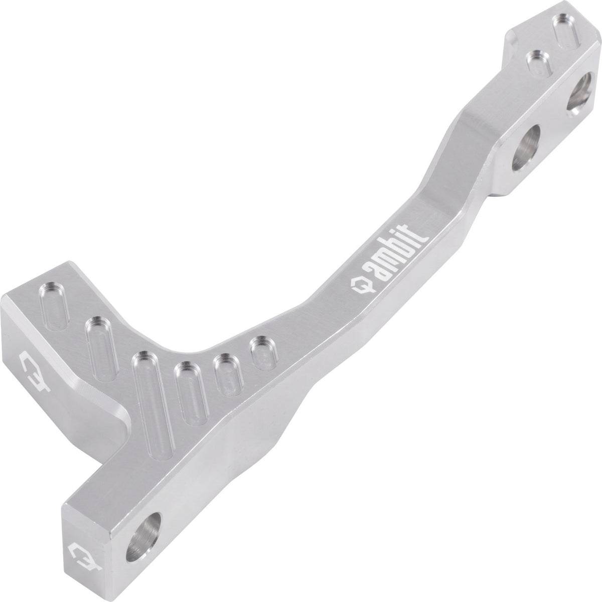 Adattatore per pinza freno anteriore / posteriore PM/PM AMBIT +20 mm (140-160 mm) argento