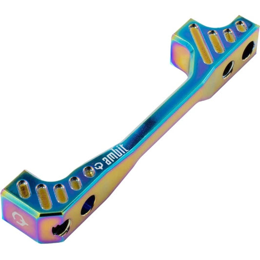 Adattatore per pinza freno anteriore/posteriore PM/PM AMBIT +40 mm iridescente