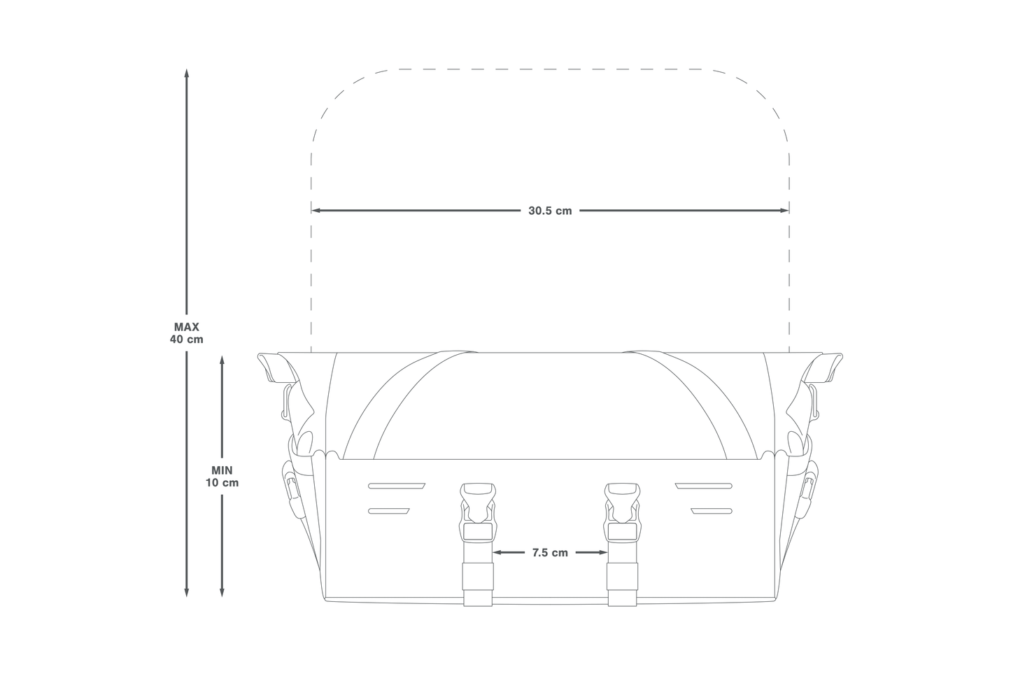 APIDURA EXPEDITION FRONT RACK PACK 20 L Borsa manubrio Nero