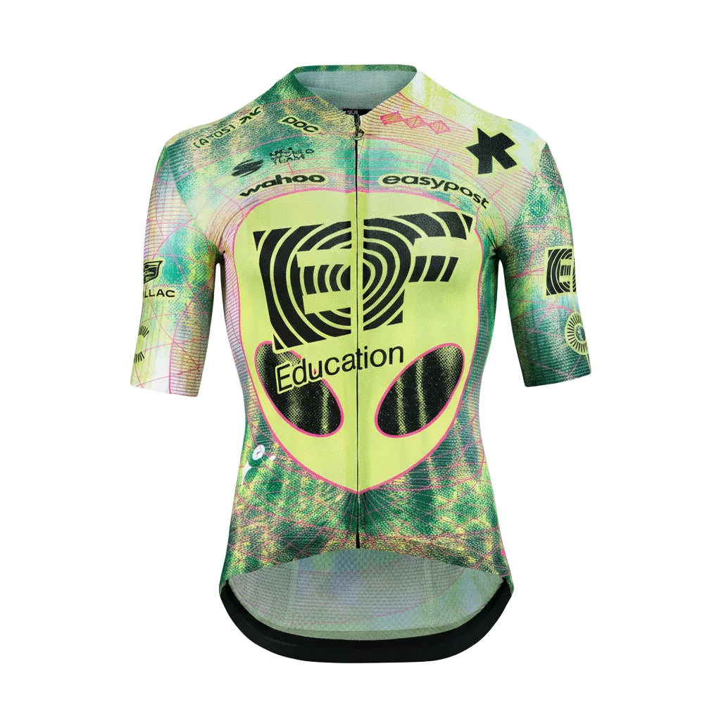 Maglia ASSOS EQUIPE RS S11 EDUCATION FIRST CLOSE ENCOUNTER Maniche Corte Verde/Giallo