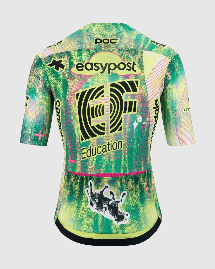 Maglia ASSOS EQUIPE RS S11 EDUCATION FIRST CLOSE ENCOUNTER Maniche Corte Verde/Giallo