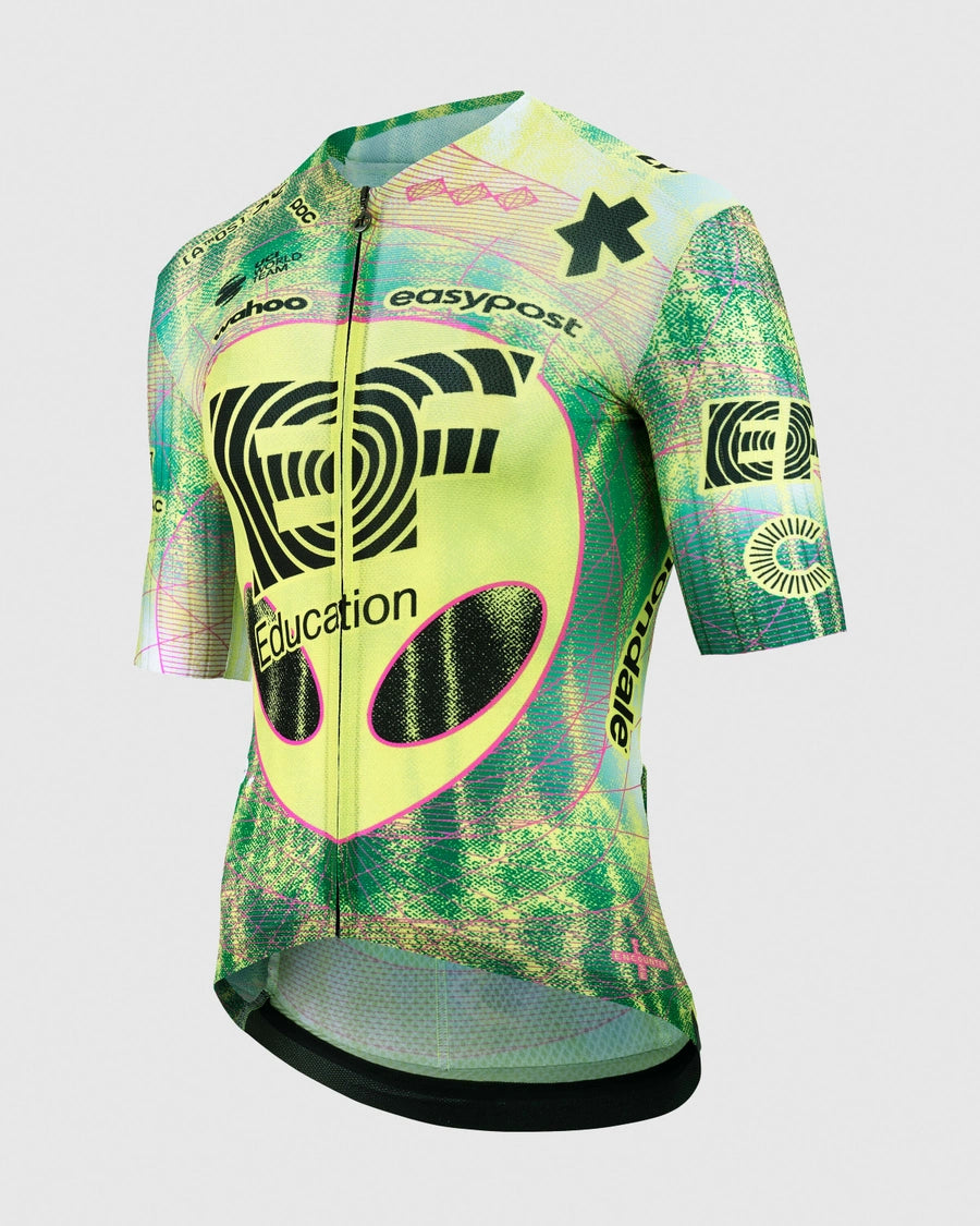 Maglia ASSOS EQUIPE RS S11 EDUCATION FIRST CLOSE ENCOUNTER Maniche Corte Verde/Giallo