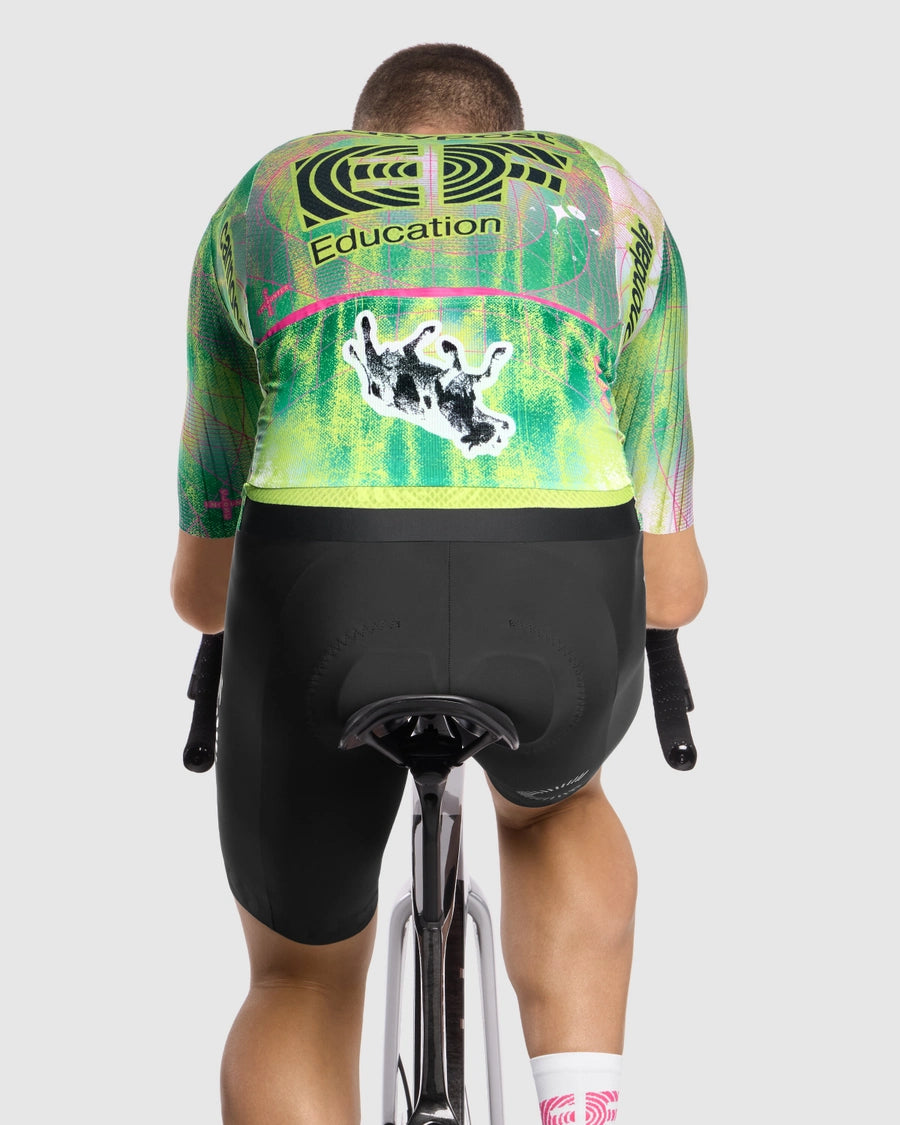 Maglia ASSOS EQUIPE RS S11 EDUCATION FIRST CLOSE ENCOUNTER Maniche Corte Verde/Giallo