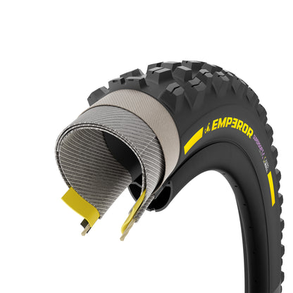 Copertone PIRELLI SCORPION EMPEROR 29x2.40 Supersoft HardWall Tubeless Ready pieghevole nero/giallo Team Edition