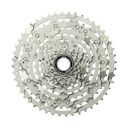 Cassetta 10V SHIMANO CUES CS-LG400 Linkglide - Edizione Polish Silver