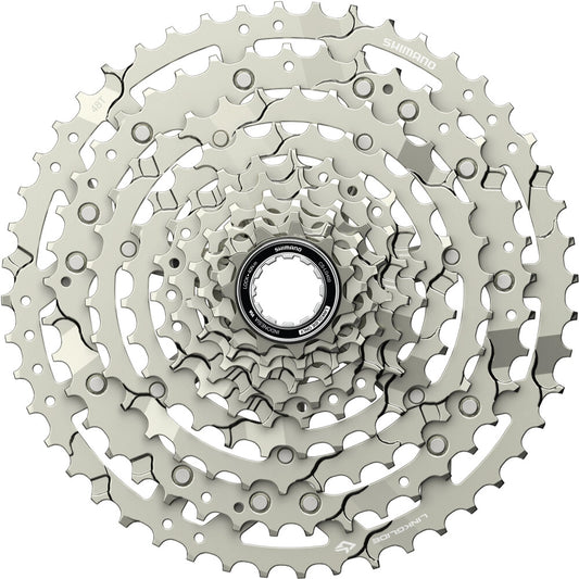 Cassetta 10V SHIMANO CUES CS-LG400 Linkglide - Edizione Polish Silver