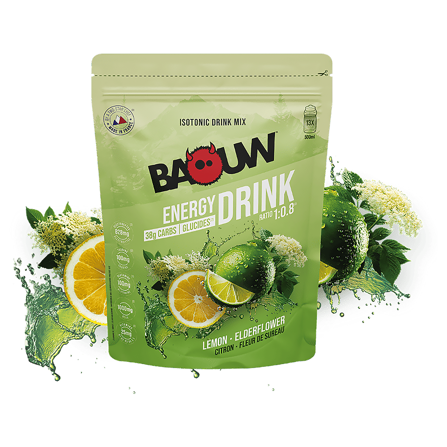 BAOUW ISOTONIC Bevanda energetica (585 g) Limone e sambuco