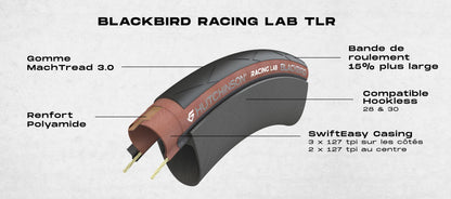 Pneumatico HUTCHINSON BLACKBIRD 700c Tubeless Ready Nero