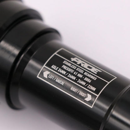 Movimento centrale PRIDE BB86 in acciaio inox - 24 mm nero