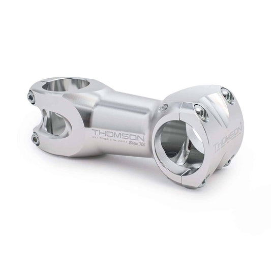 Attacco manubrio THOMSON ELITE X4 0° argento — vista principale su sfondo bianco