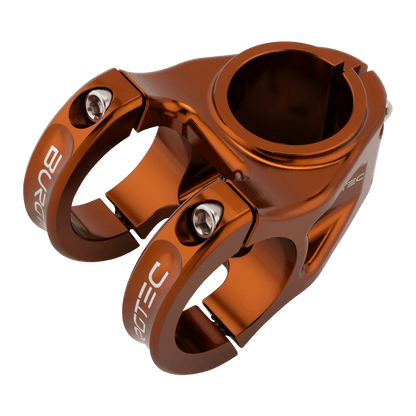 Attacco manubrio BURGTEC ENDURO MK3 bronzo — vista dall’alto a tre quarti