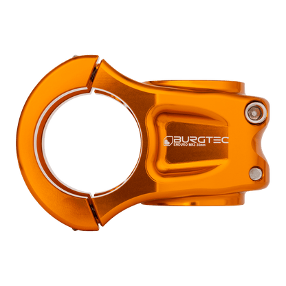 Attacco manubrio BURGTEC ENDURO MK3 arancione — vista laterale